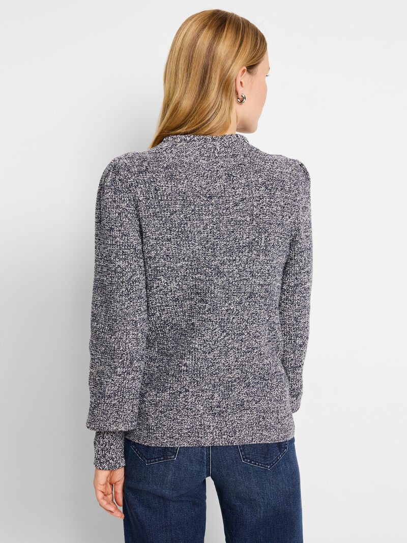 Woman Wears Waffle Stitch Sweater image number 3
