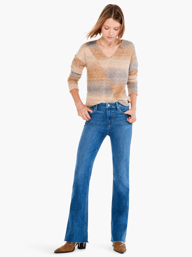 Woman Wears Sunset Mix Sweater image number 3