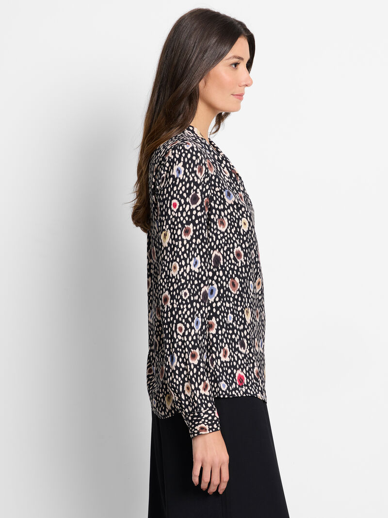 Woman Wears Spotted Dots Top image number 4