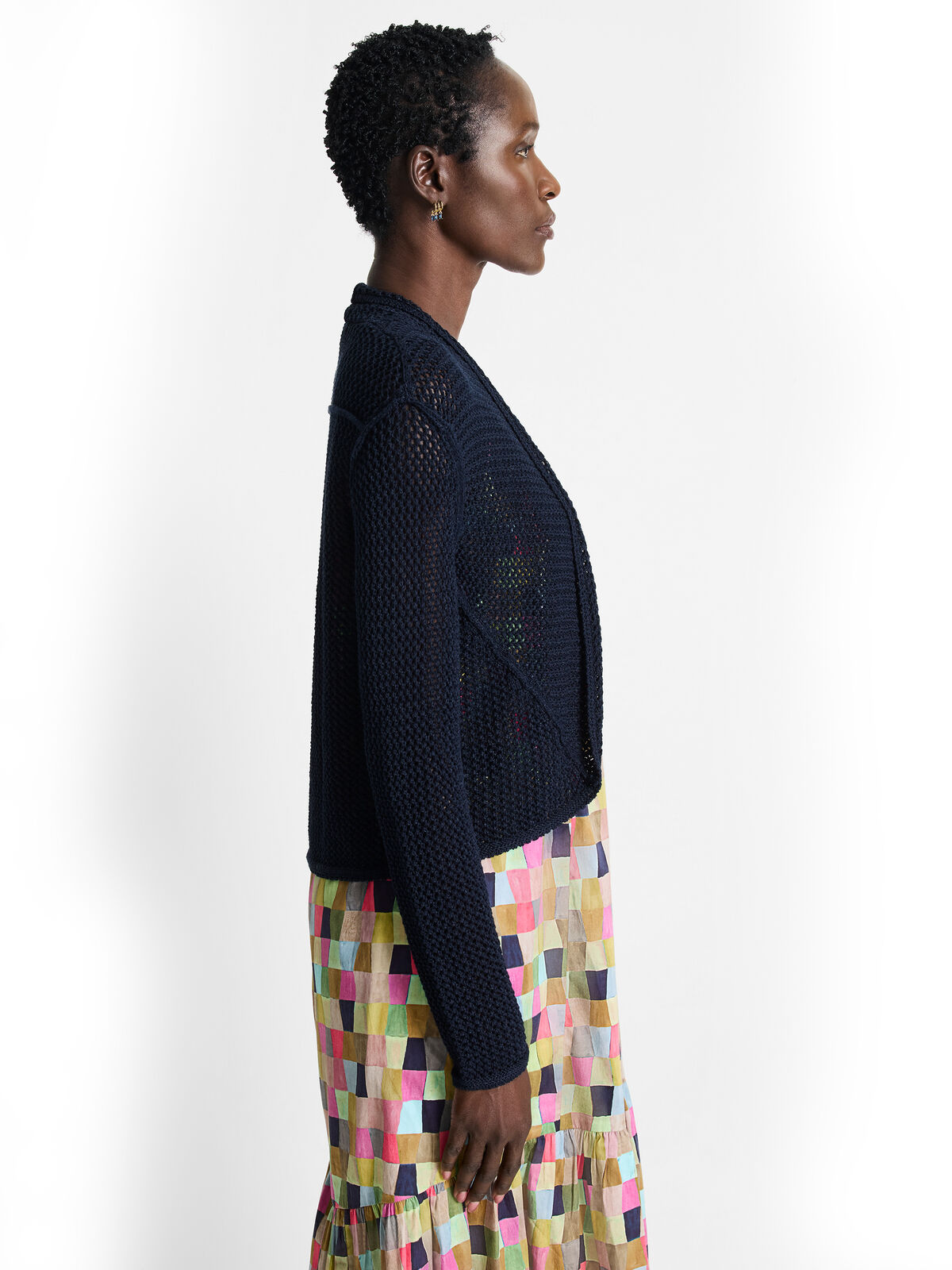 Mesh Cocoon Cardigan