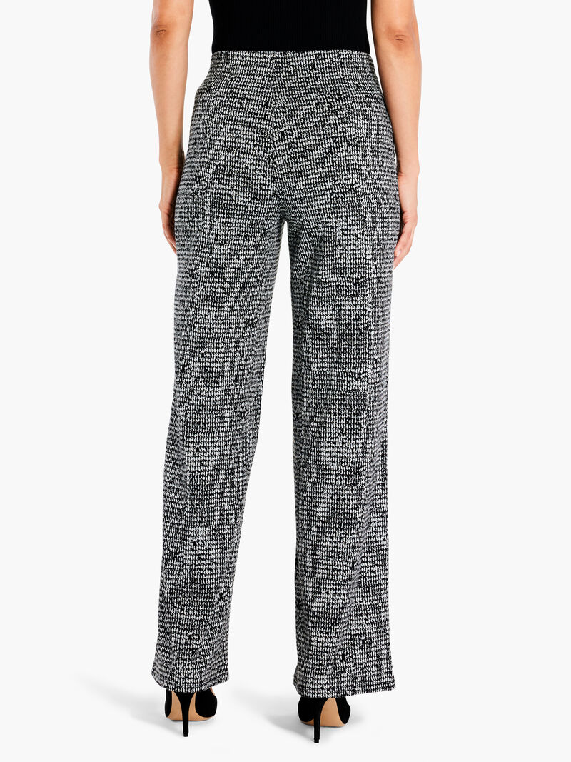 Woman Wears 29" Etched Tweed Wide Leg Ankle Pant image number 3