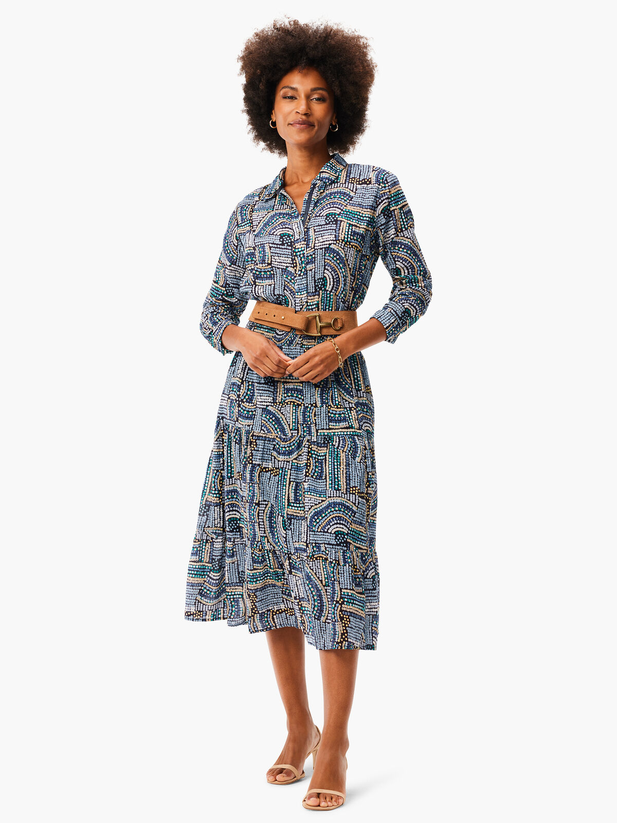 Mosaic Mix Crinkle Shirt