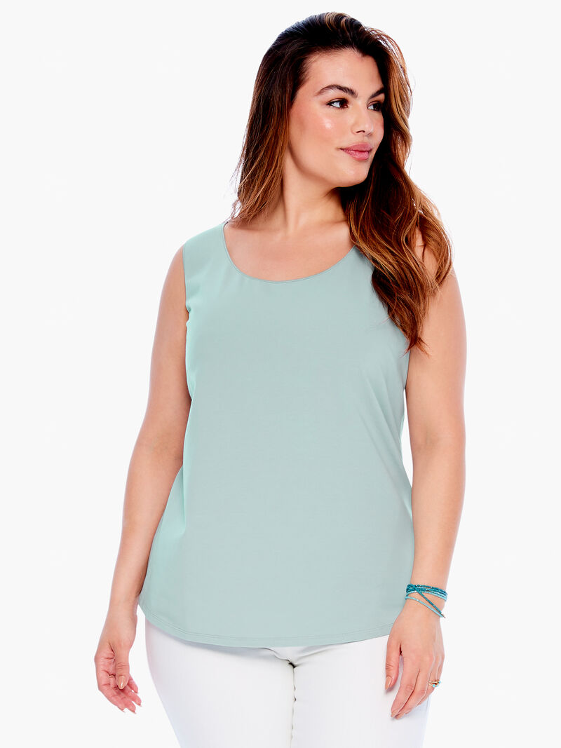 Woman Wears Shirt Tail Perfect Tank image number 0