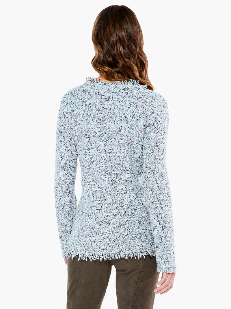 Woman Wears Fringe Mix Sweater image number 2