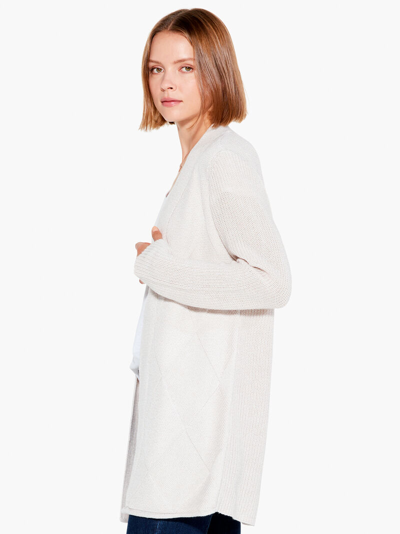 Woman Wears Subtle Stitch Cardigan image number 1