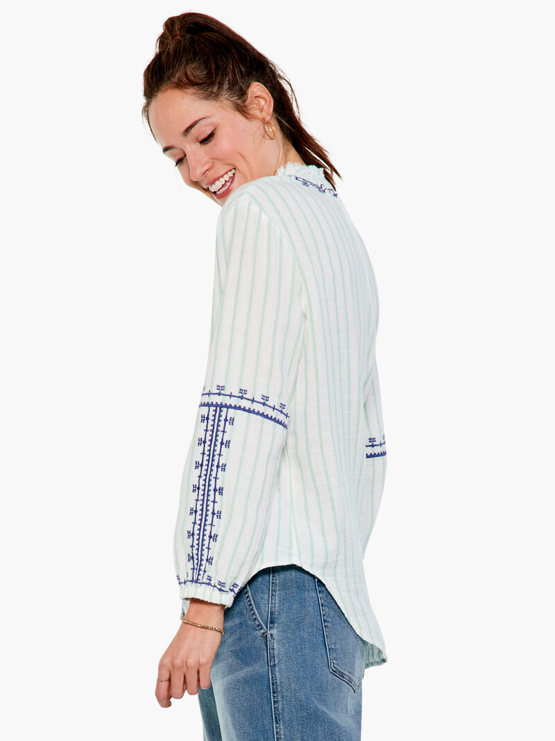 Woman Wears Embroidered Terrace Top image number 1