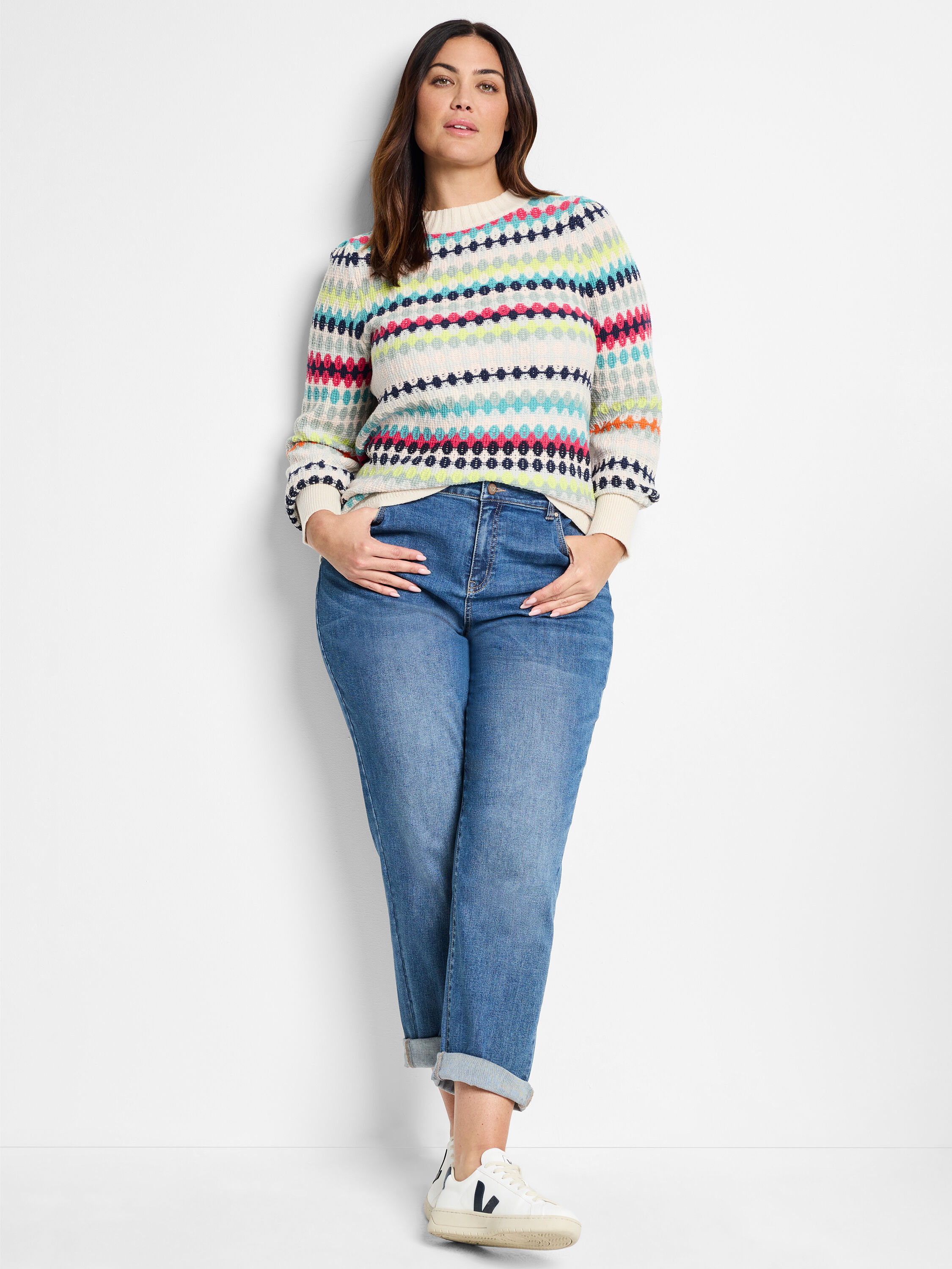 Pattern Waffle Stitch Sweater | NIC+ZOE