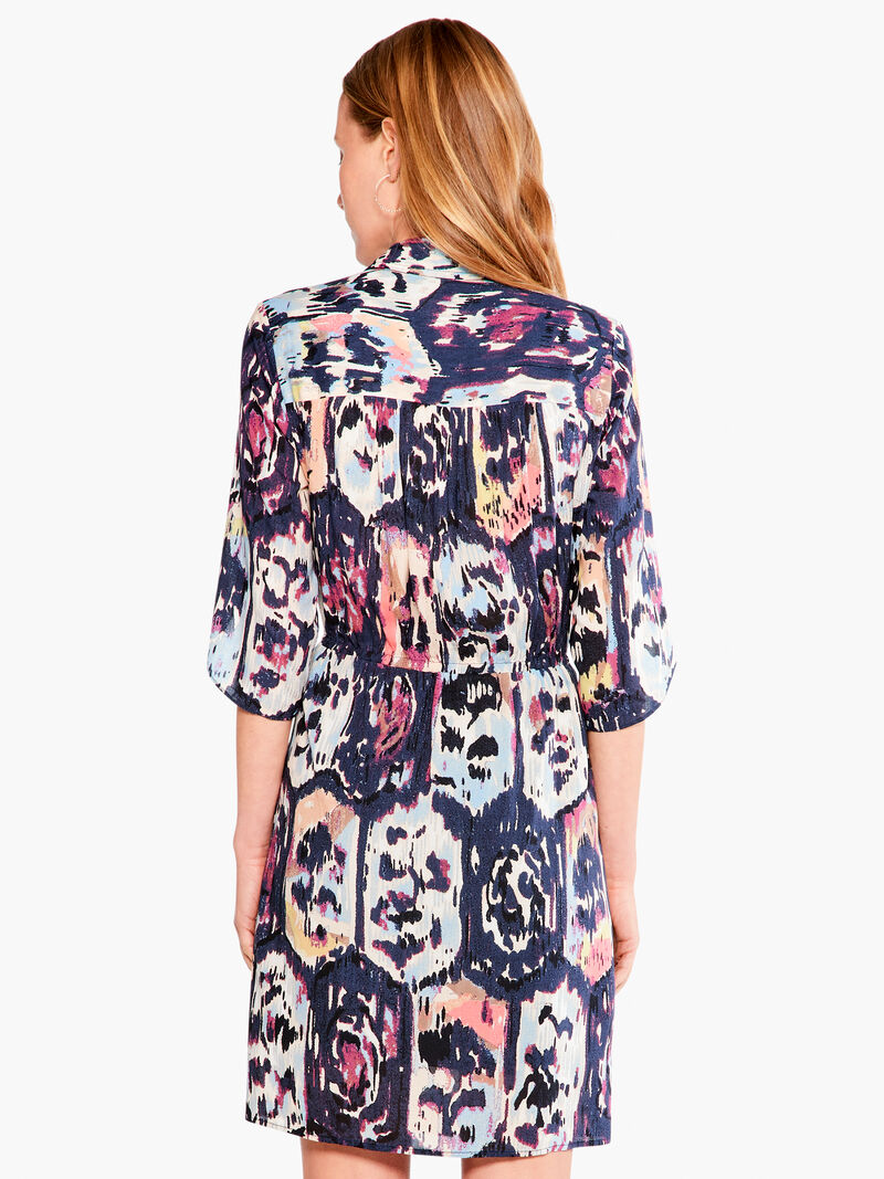 Woman Wears Medallion Mix Dress image number 2