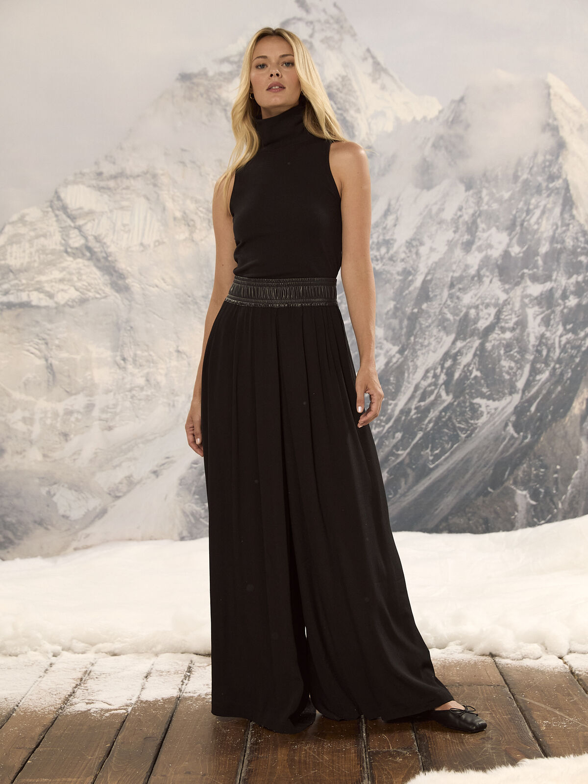 Perfect Knit Rib Turtleneck Tank