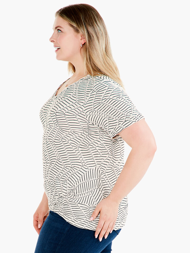 Woman Wears Mixed Lines Tee image number 1