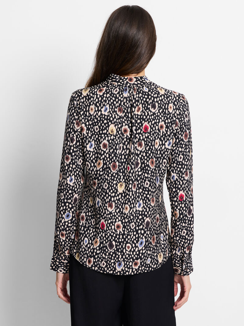 Woman Wears Spotted Dots Top image number 5