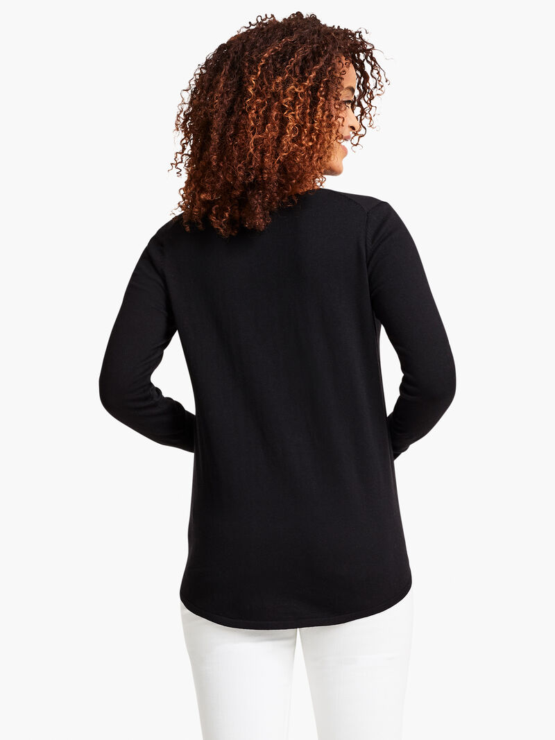 Woman Wears Vital V Neck Sweater image number 2