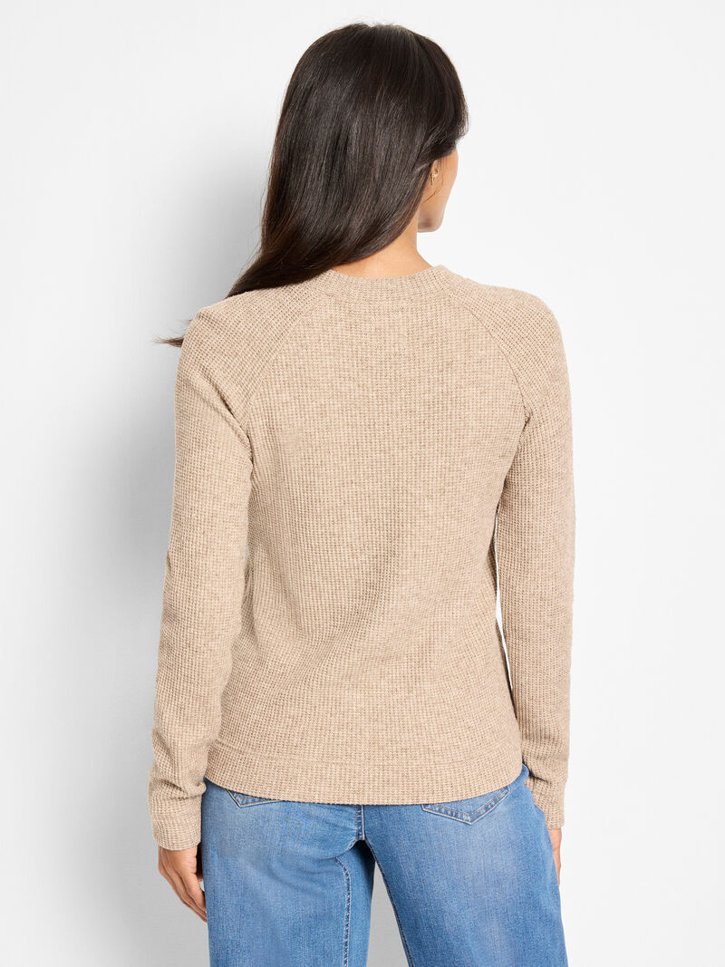 Woman Wears Soft Thermal Button Top image number 3