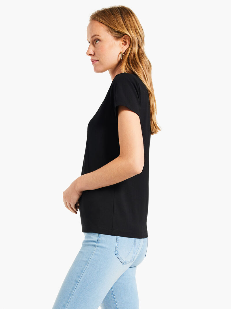Woman Wears Perfect Knit Crew Neck T-Shirt image number 1