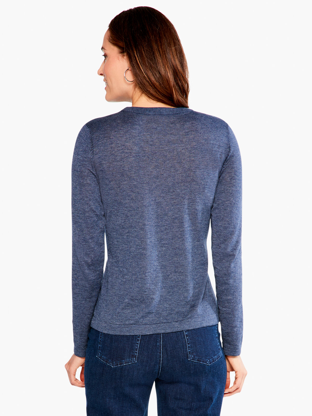 Crew Neck Long Sleeve Sweater Tee