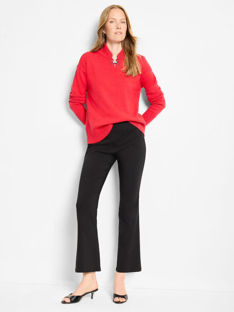 Woman Wears Cozy Riding Sweater image number 1