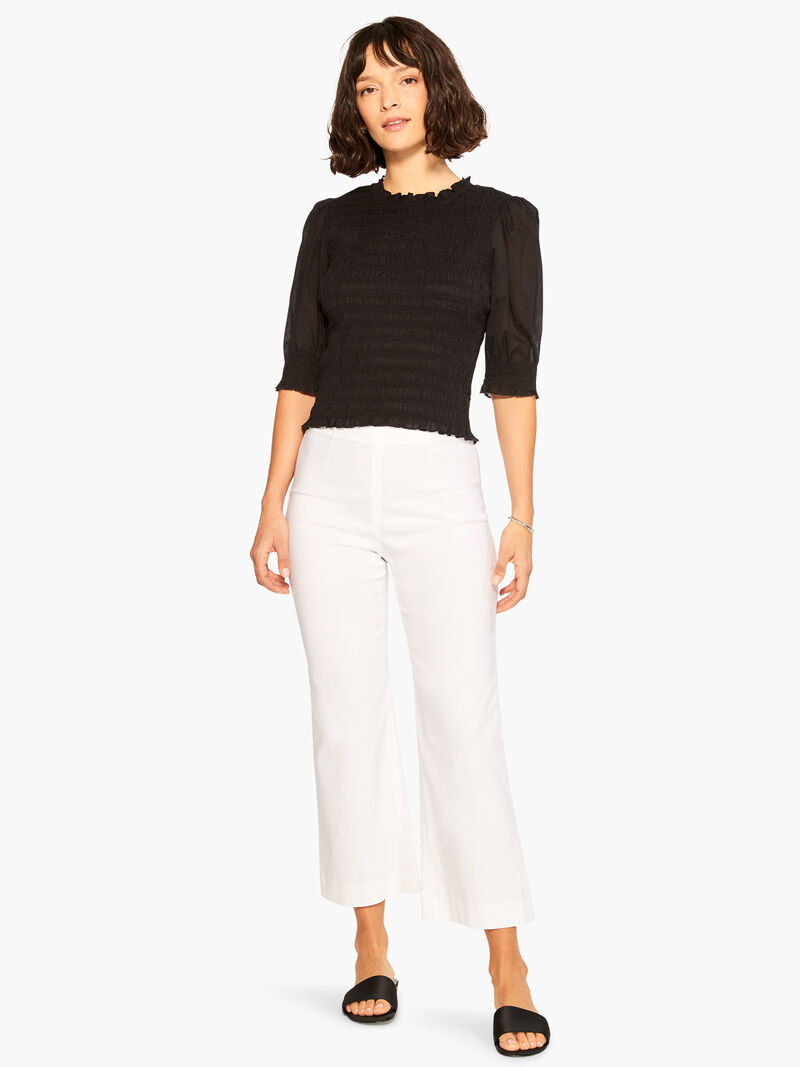 Woman Wears Polished Wonderstretch Wide-Leg Crop Pant image number 1