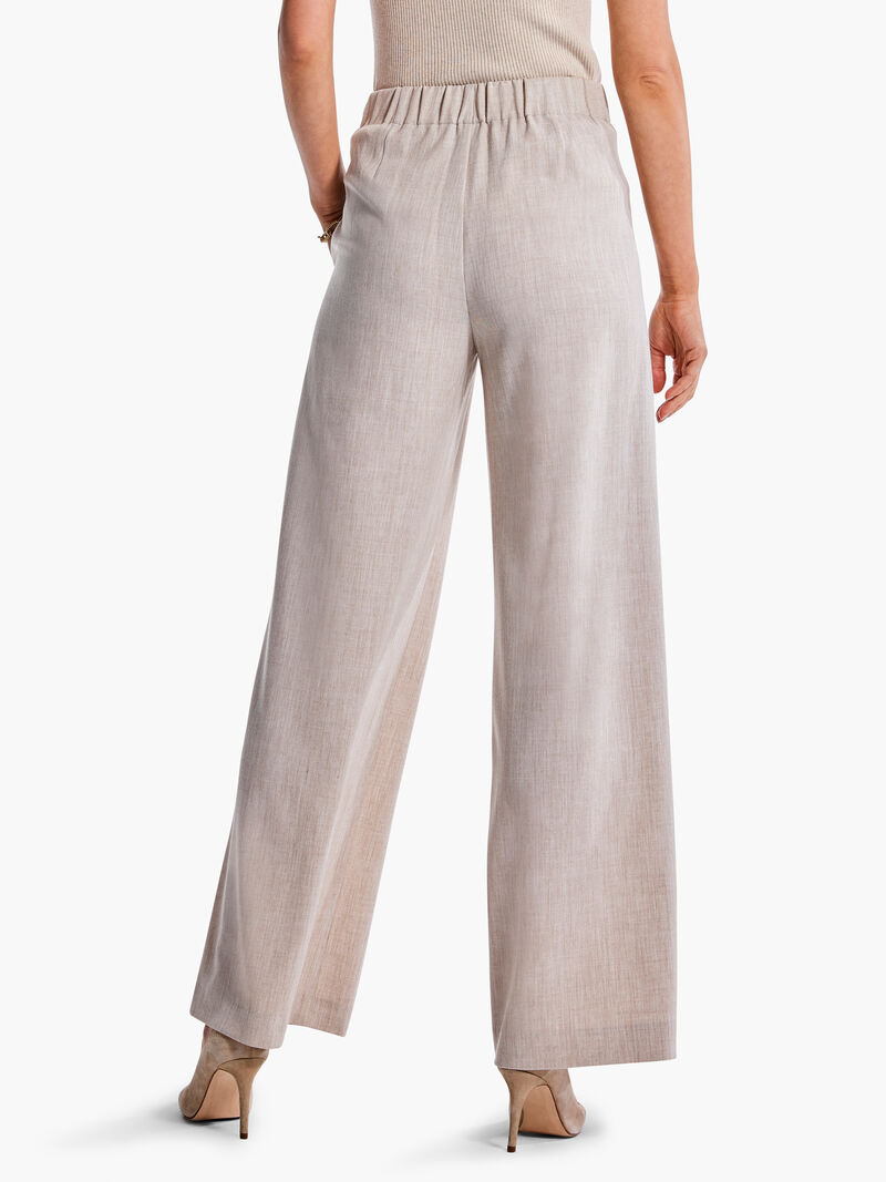 Woman Wears 31" Bi-Stretch Twill Wide-Leg Pant image number 3