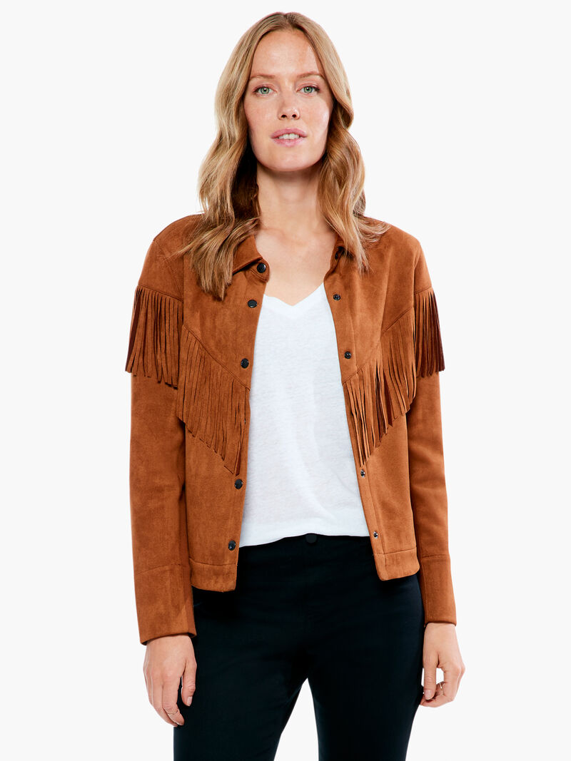 Woman Wears Fall Fringe Jacket image number 1
