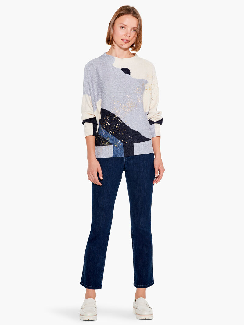 Woman Wears Soft Sparkles Sweater image number 3