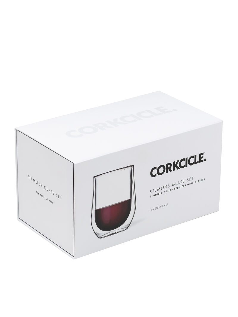Woman Wears Corkcicle - Clear Stemless Glass Set image number 1