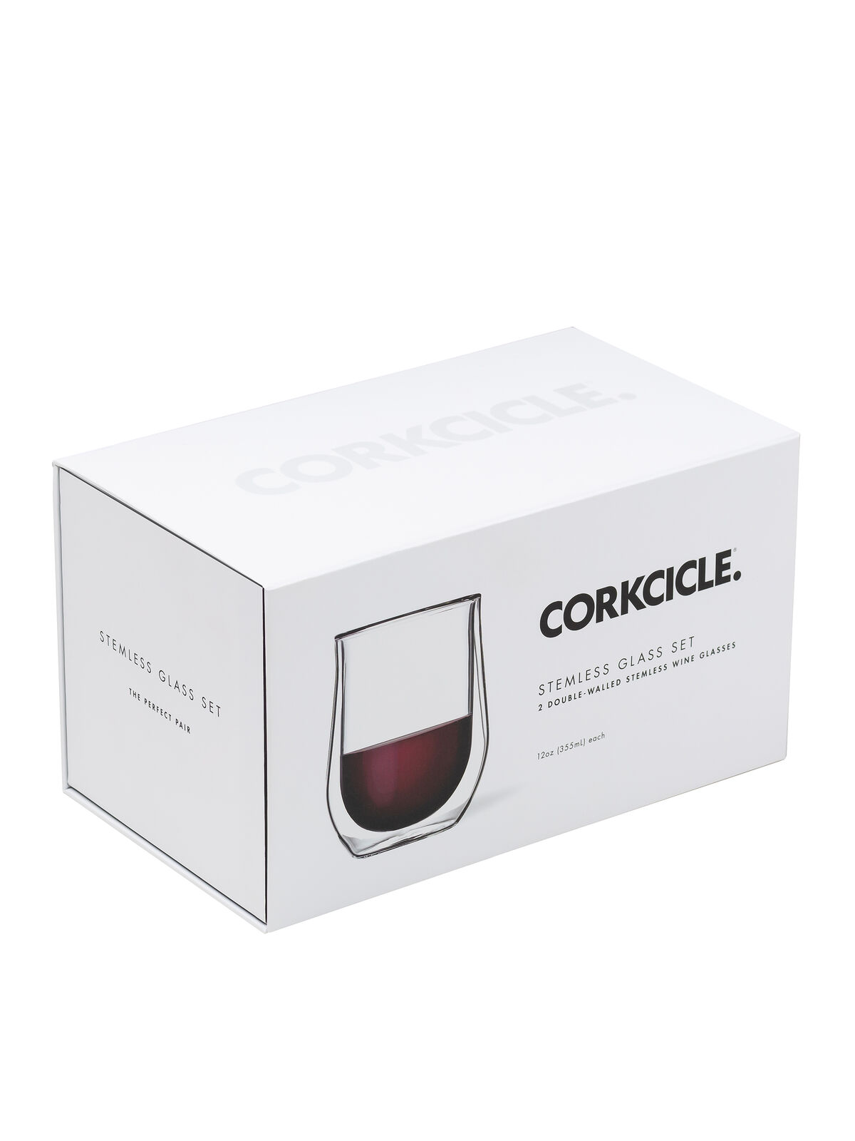 Corkcicle - Clear Stemless Glass Set