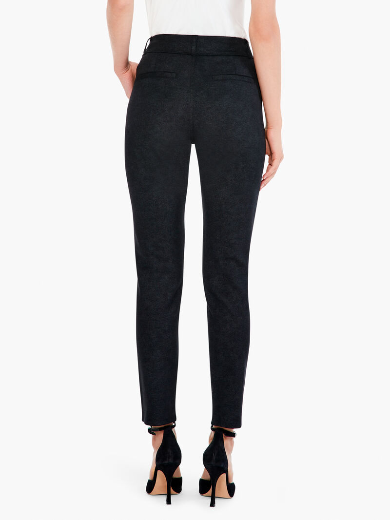 Woman Wears Sueded Foil Slim Trouser image number 2
