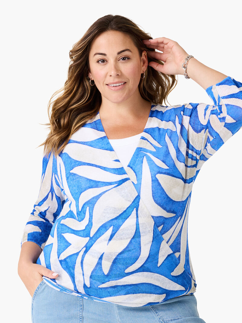 Woman Wears Meadow Mix 4-Way Cardigan image number 5