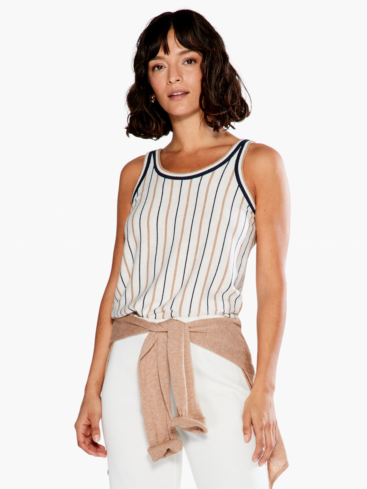 Neutral Striped Vital Tank