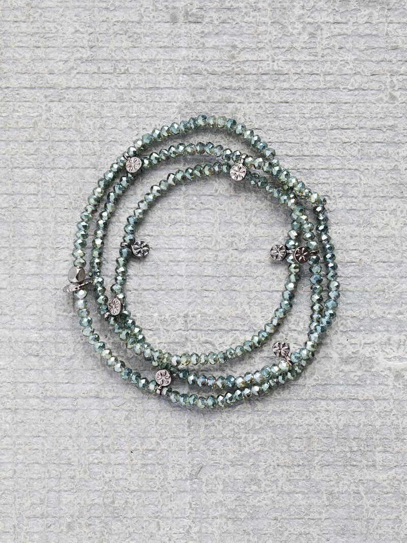 Woman Wears Marlyn Schiff Multi Stone Charm Bracelet image number 0