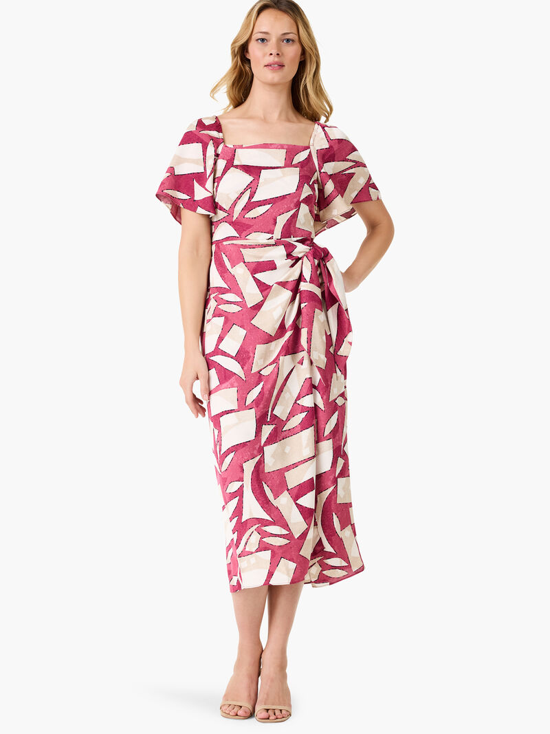Woman Wears Shadow Blocks Dress image number 2