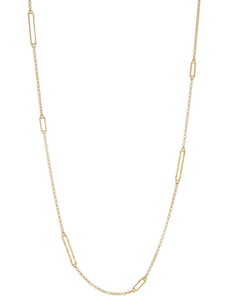 Woman Wears Marlyn Schiff - Mixed Link Necklace image number 0