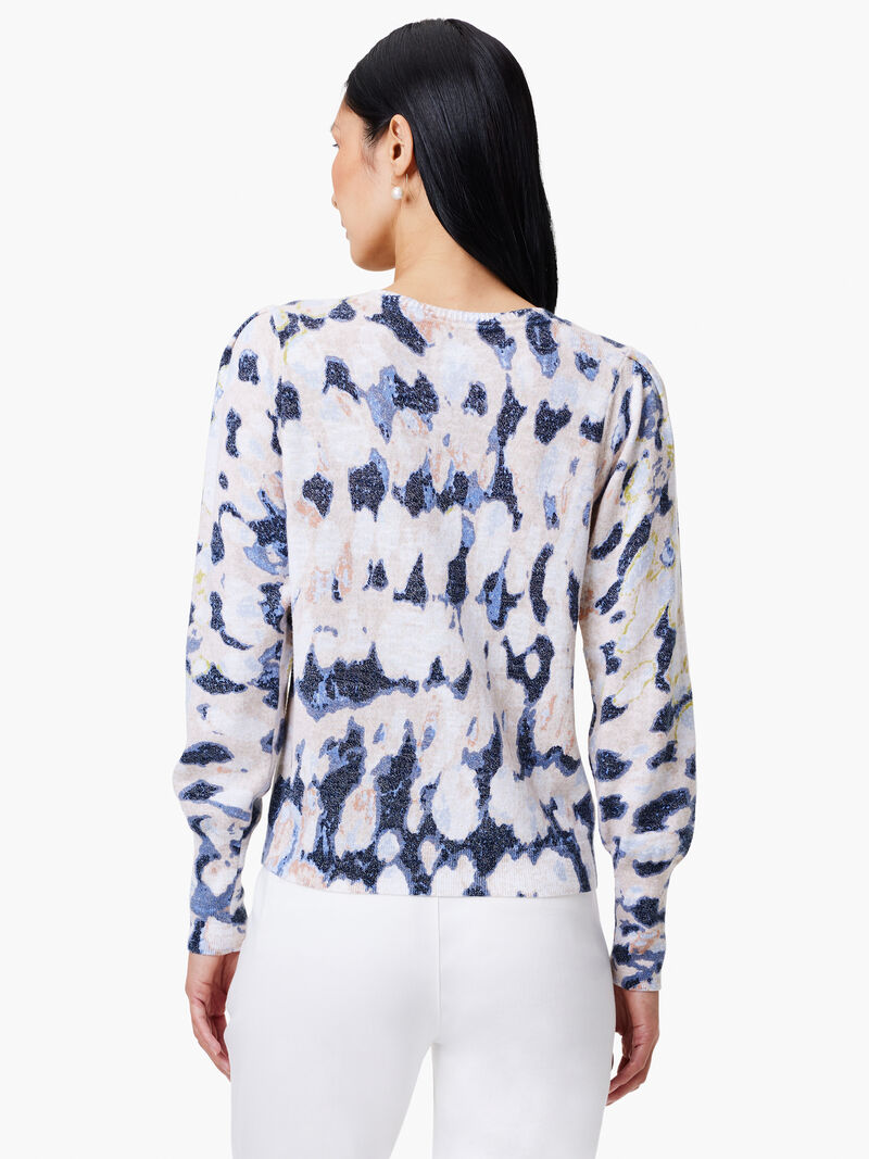 Woman Wears Rolling Clouds Sweater image number 4