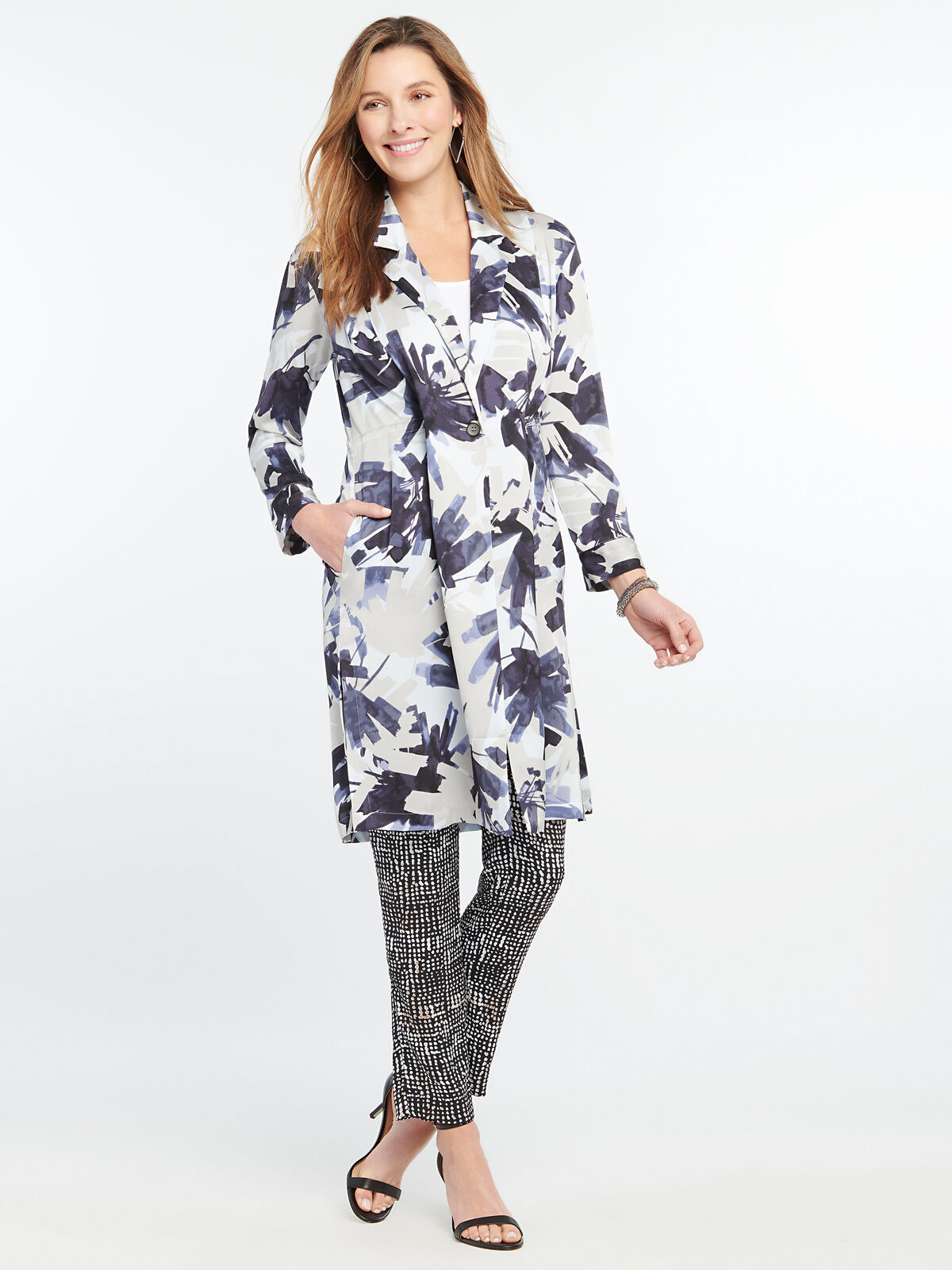 Inky Flowers Jacket