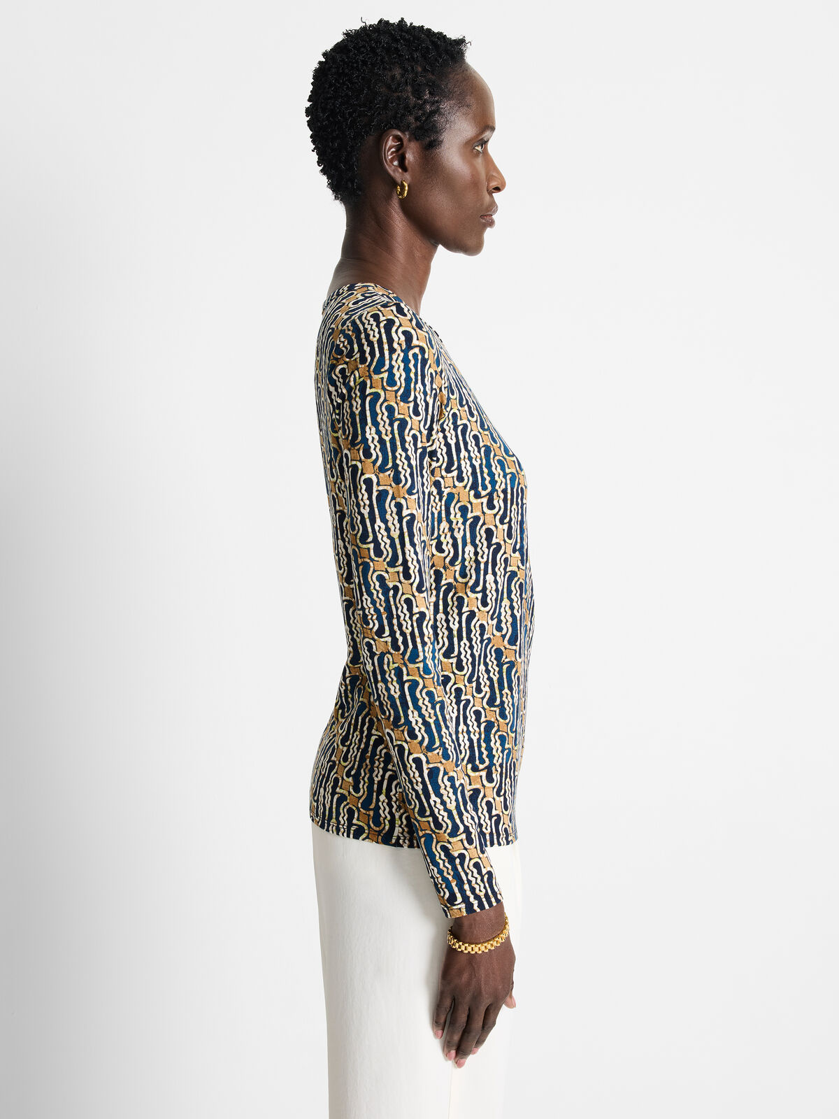 Vintage Batik Drape Top