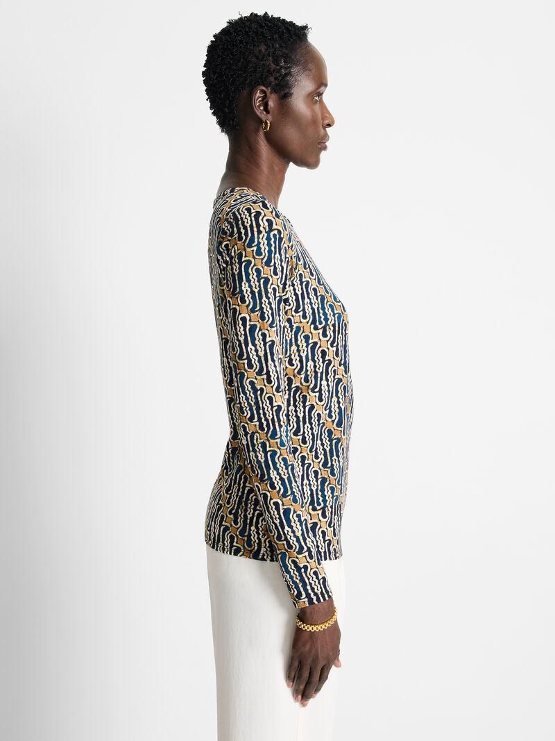 Woman Wears Vintage Batik Drape Top image number 2