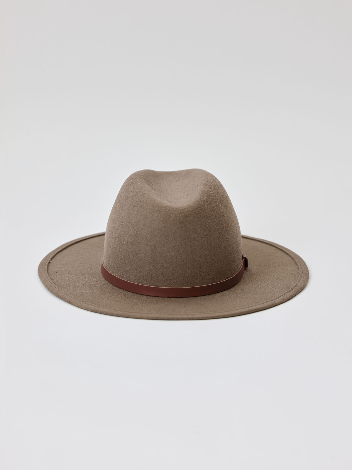 Hat Attack Chelsea Felt Hat With Leather Trim