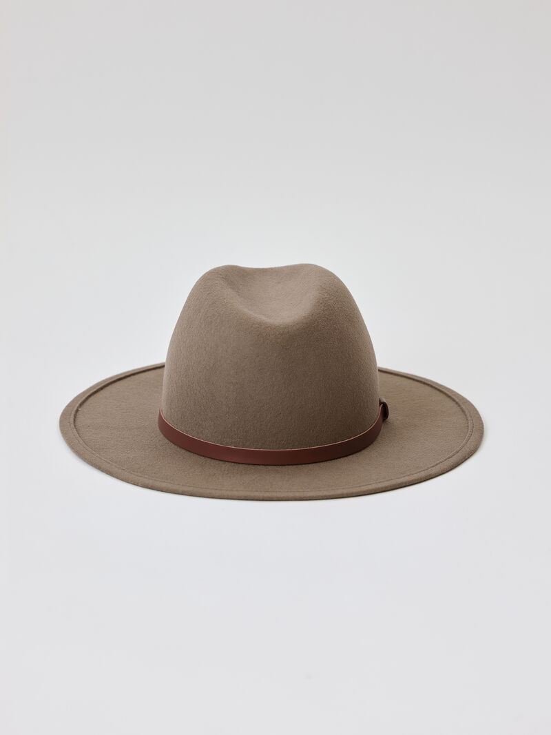 Woman Wears Hat Attack Chelsea Felt Hat With Leather Trim image number 0