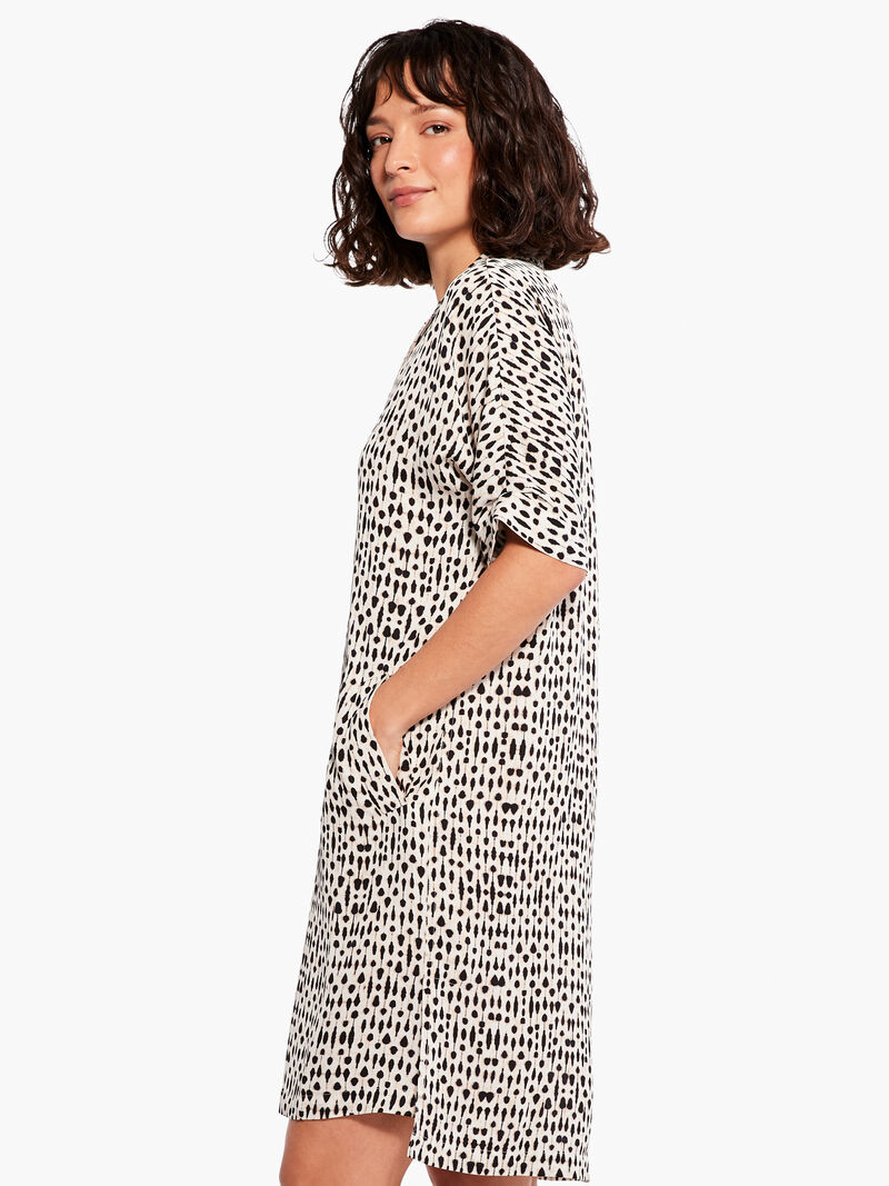 Woman Wears Inky Dots Dress image number 1