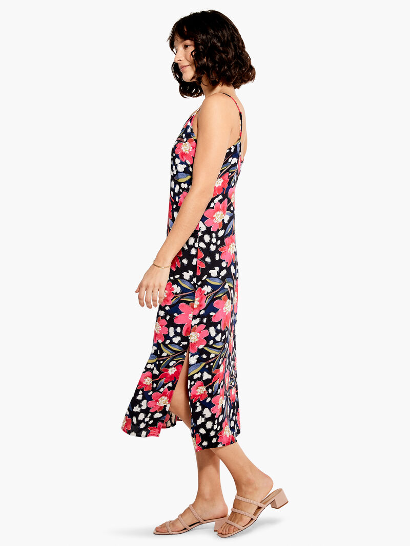 Woman Wears Flower Burst Slip Dress image number 1