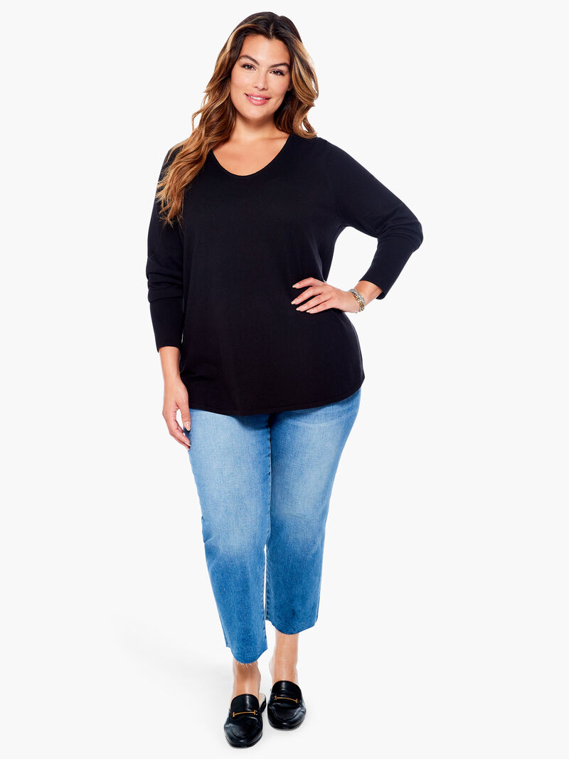 Woman Wears Vital V Neck Sweater image number 3