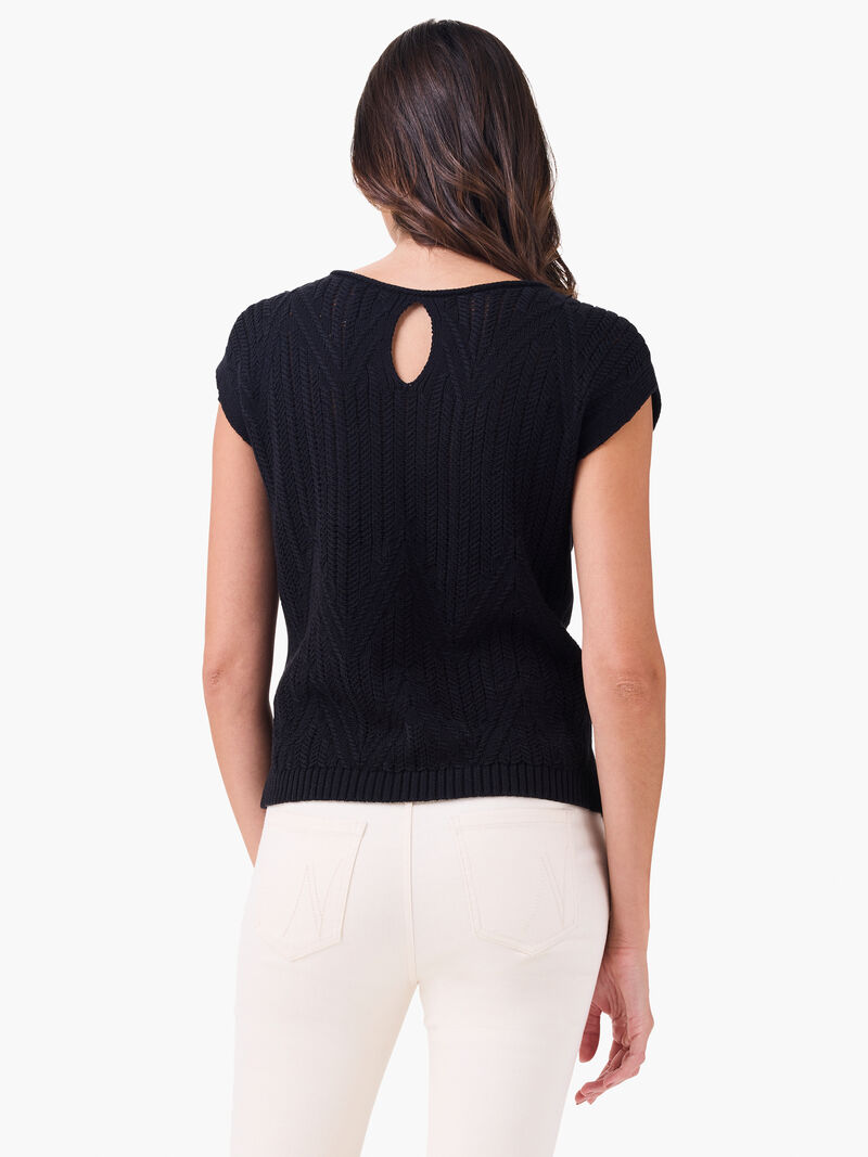 Woman Wears Textured Swing Sweater image number 2