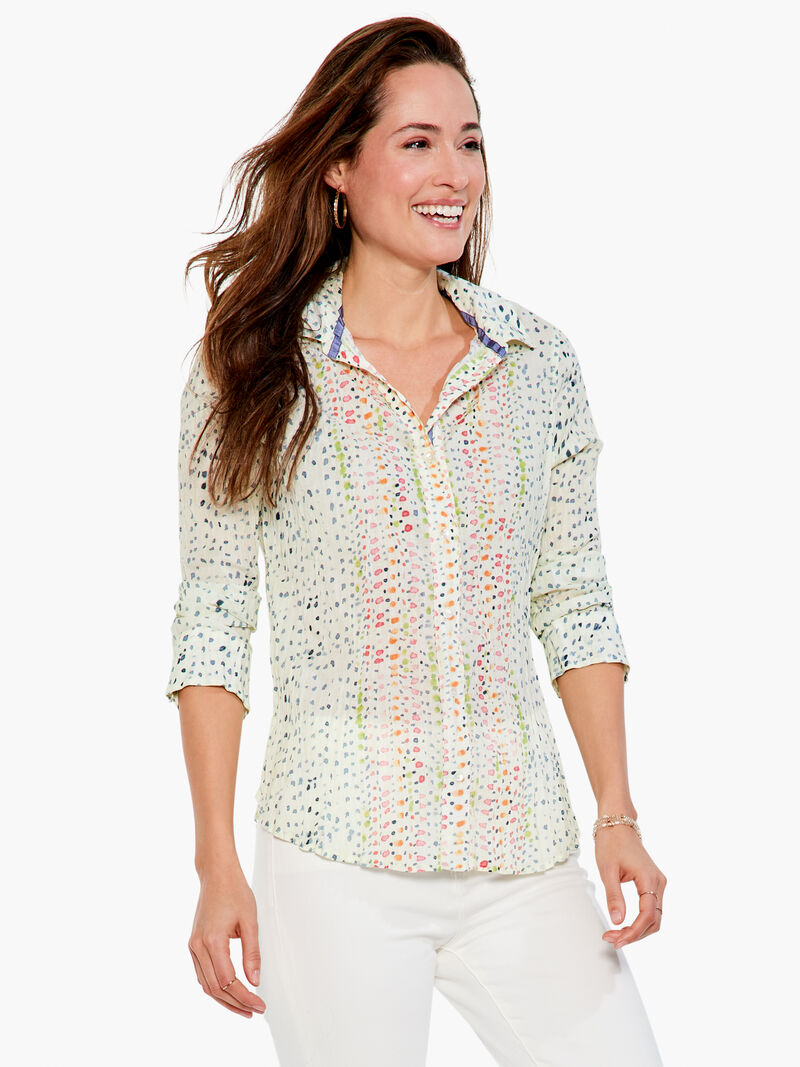 
                    Dotty Crinkle Top