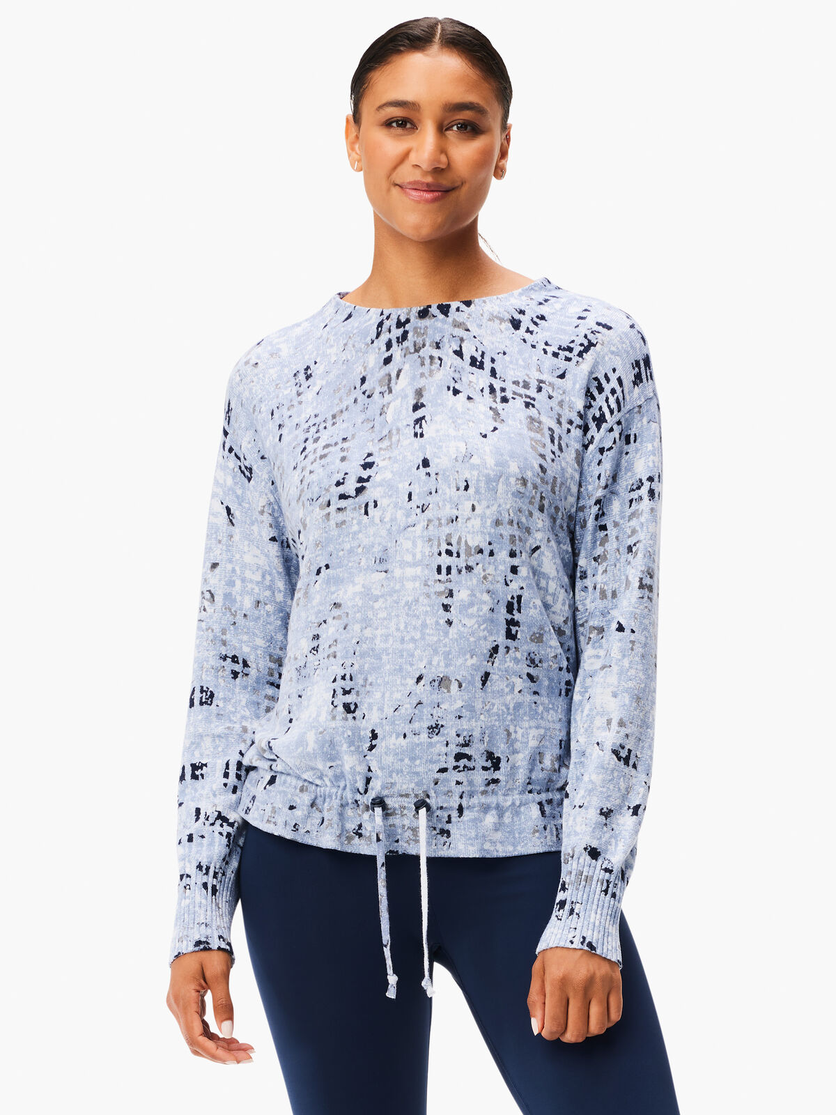 Cool Down Abstract Grid Sweater