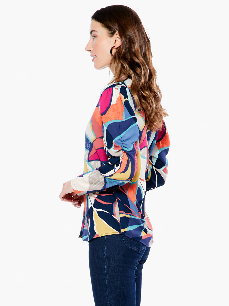 Woman Wears Jigsaw Leaf Top image number 1