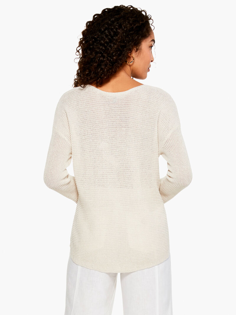 Woman Wears Summer Sweater image number 3