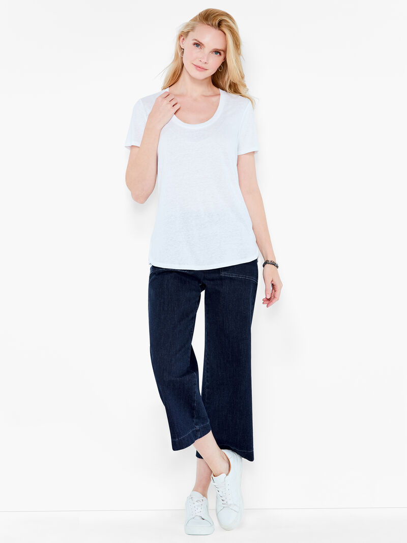 Woman Wears NZT Short Sleeve Shirt Tail Scoop Tee image number 3