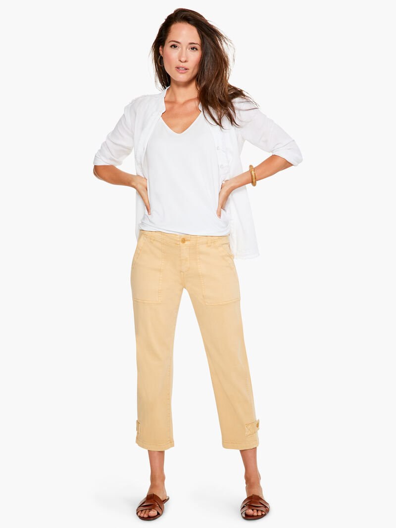 Woman Wears Liverpool Utility Crop Cargo Pant image number 3