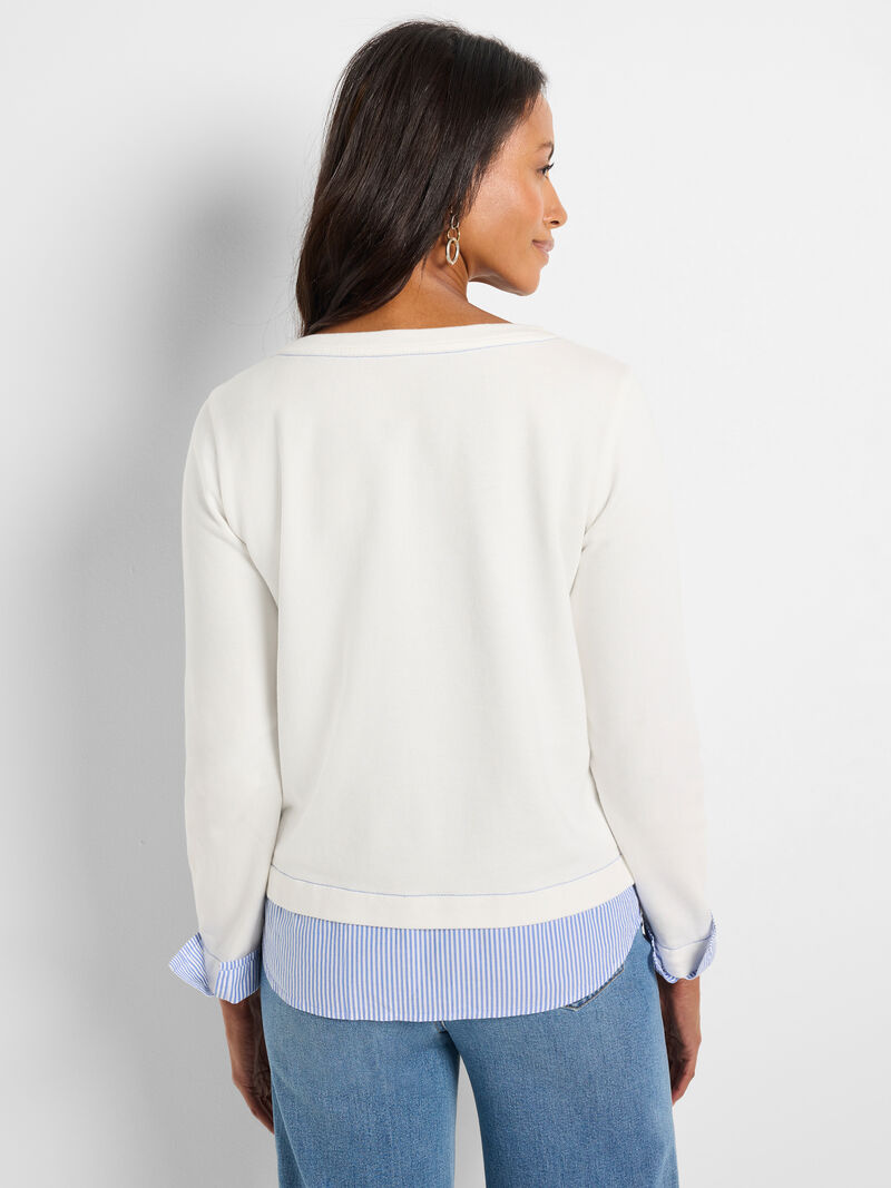 Woman Wears Layered Look Top image number 3