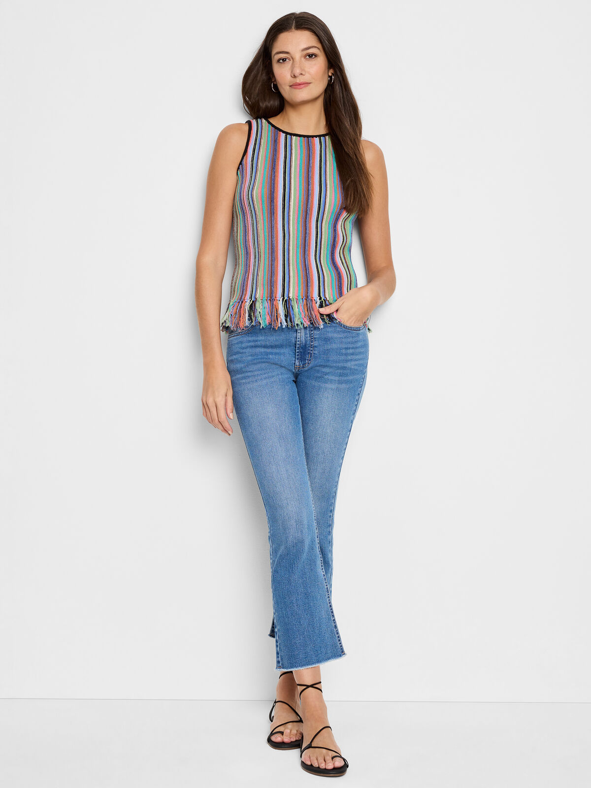Falling Fringe Sweater Tank